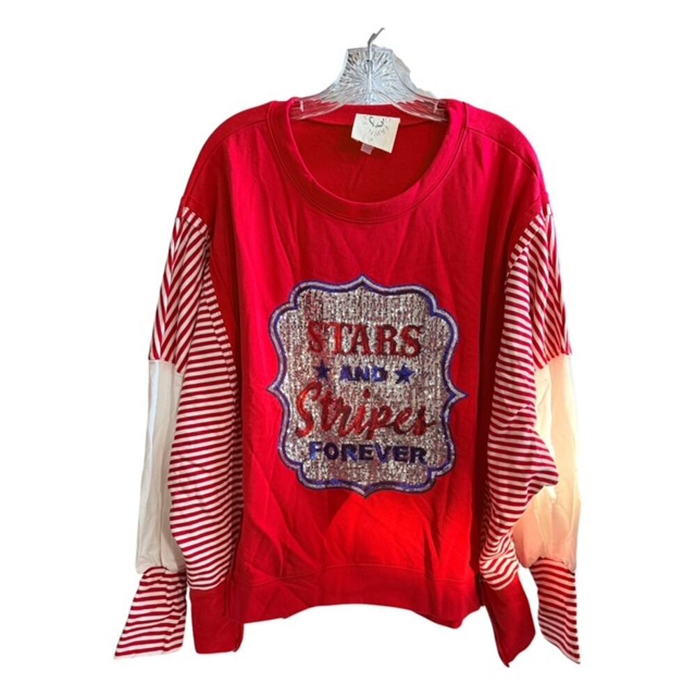 Fantastic Fawn - Stars & Stripes Forever Oversized Sweatshirt - Medium - Picture 3 of 8